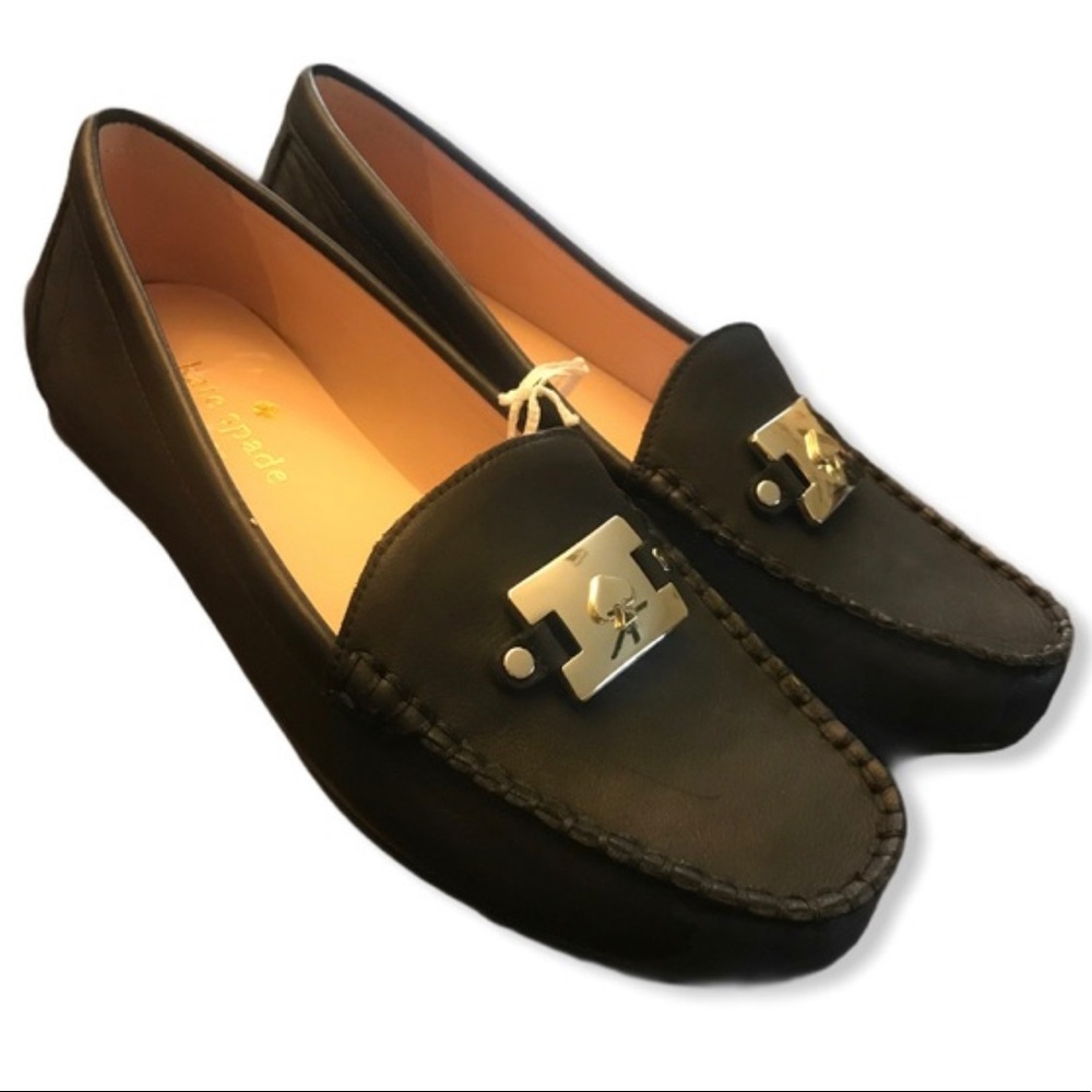 Kade Spade NY Carmen Black Moccasins